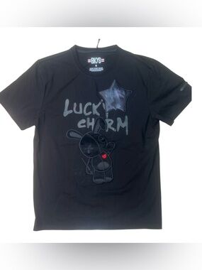 Sz M Bkys Black 'Luck Charm' Graphic Tee - Men's